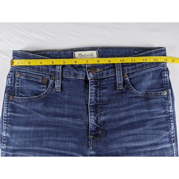 Madewell 10" High Riser Skinny Skinny Jeans Women's Size 27 Blue Distressed - Picture 4 of 9